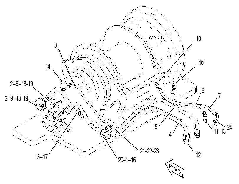 LINES GP-WINCH 3846090 CAT