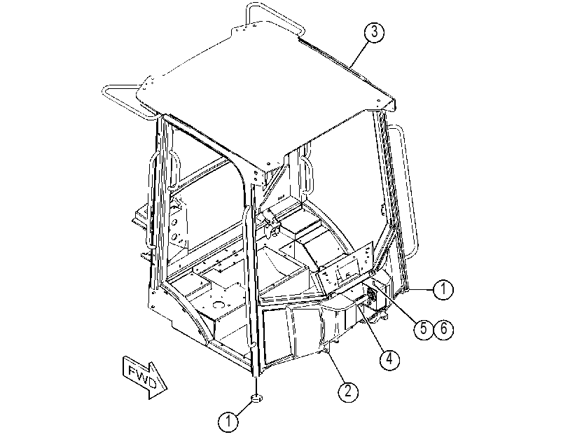 CANOPY AR-OPEN ROPS 3988720 CAT