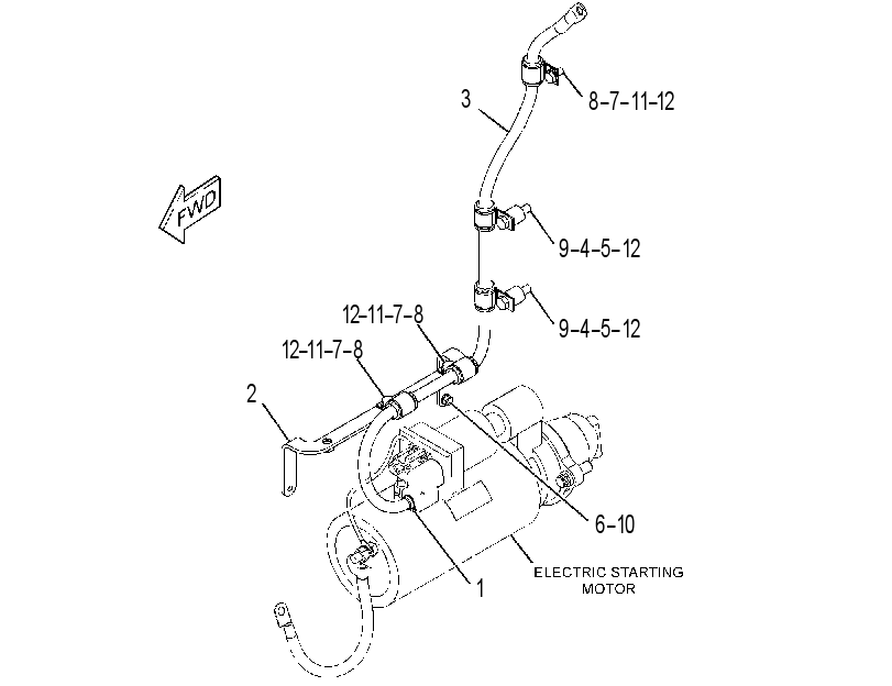 CABLE GP-STARTING MOTOR 3046809 CAT