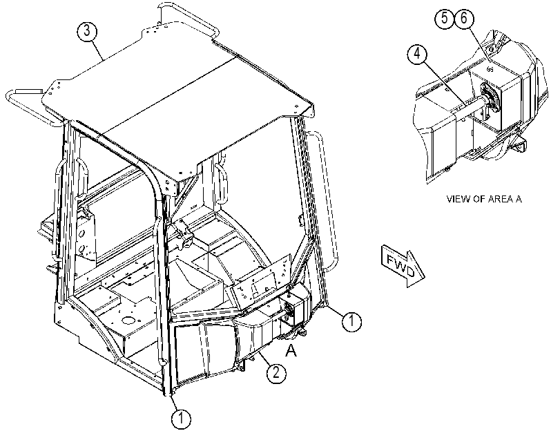 CANOPY AR-OPEN ROPS 3988725 CAT