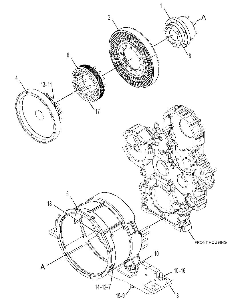 MOUNTING GP-HYD PUMP DRIVE 3522821 CAT