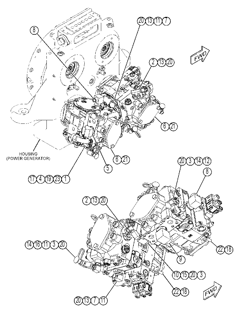 Насос хода с креплением 3947066 CAT