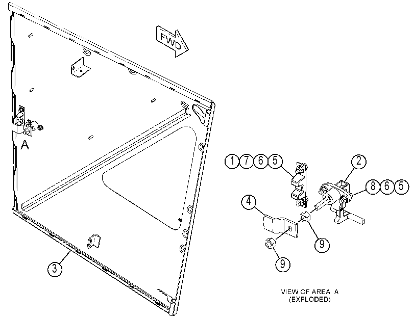 DOOR GP-HOOD 3767603 CAT