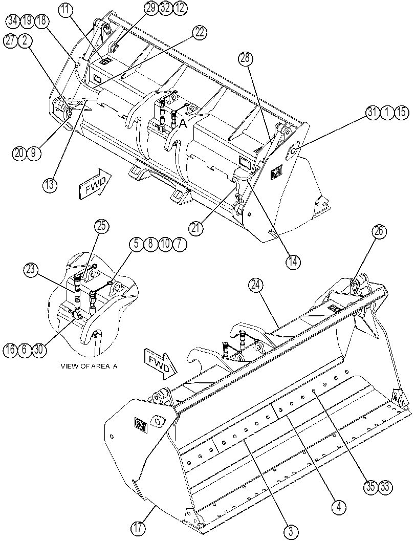 BUCKET AS-MULTIPURPOSE 3131392 CAT