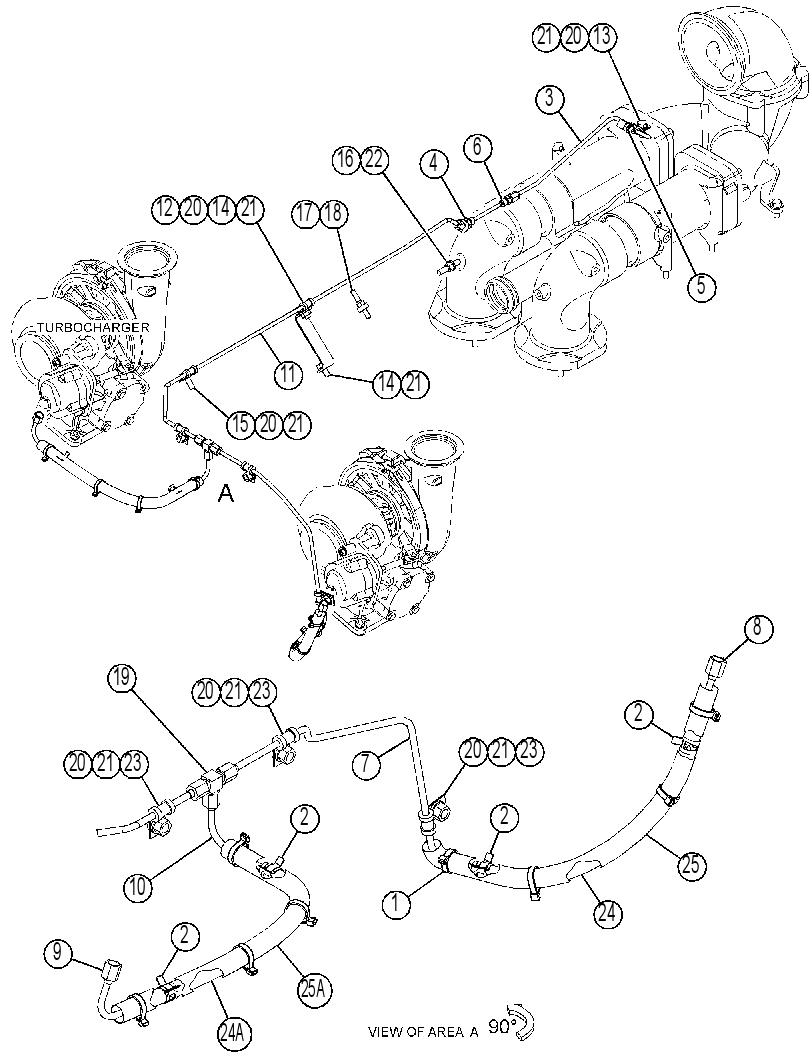 LINES GP-TURBOCHARGER 3929607 CAT