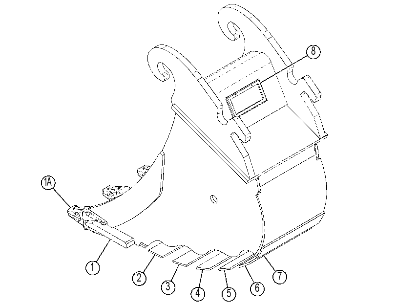 Ковш экскаваторный в сборе 3015640 CAT