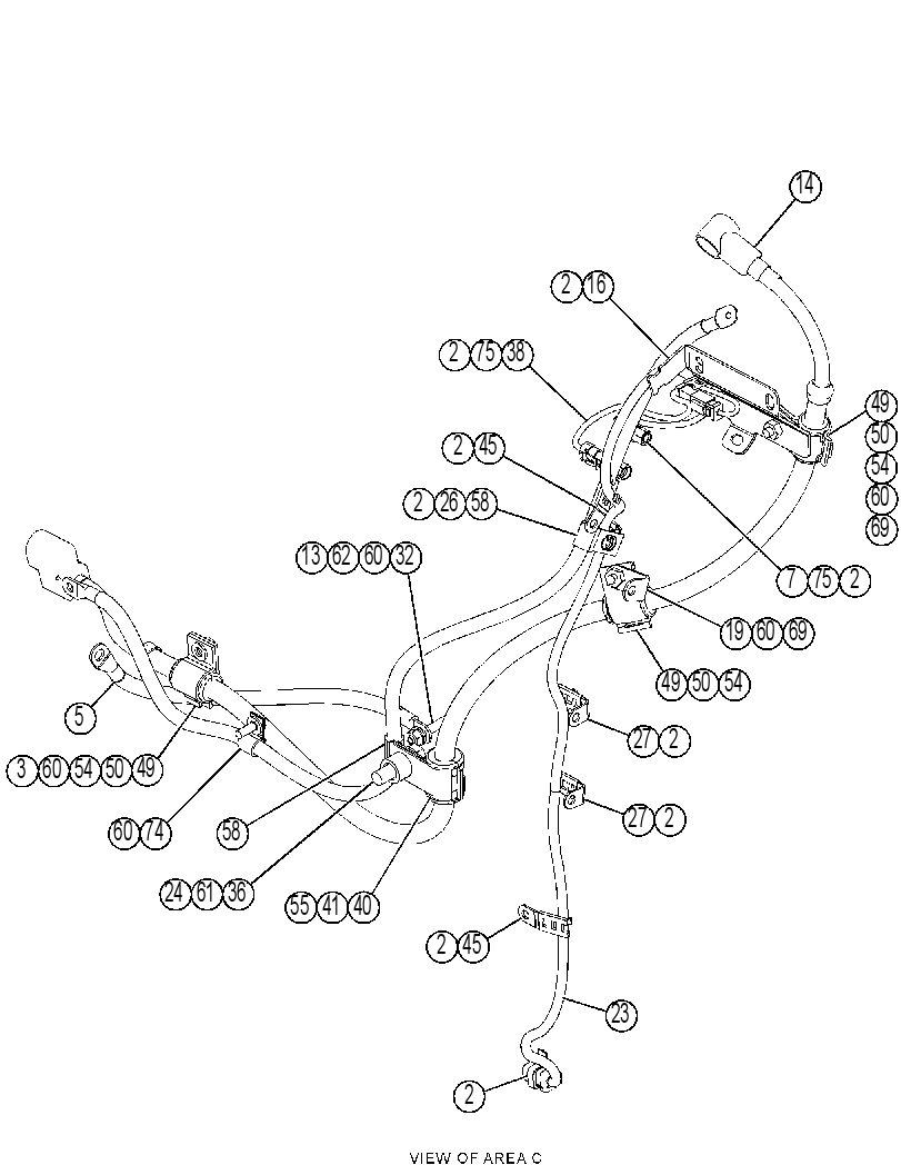 Проводка двигателя 3830809 CAT