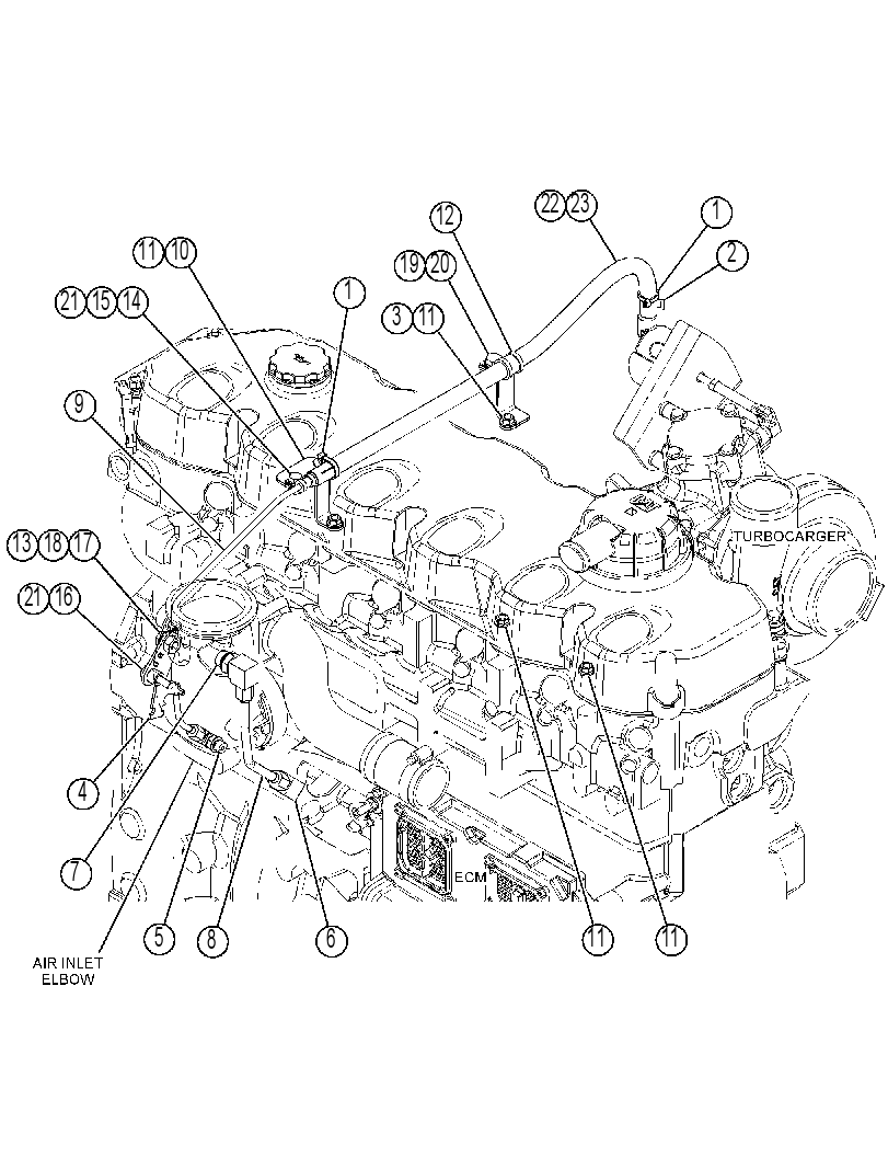 LINES GP-TURBOCHARGER 3981951 CAT