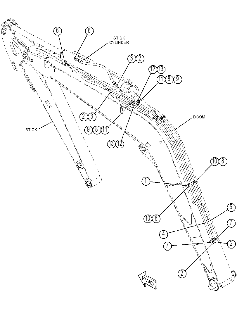 Трубопроводы рукояти 4252970 CAT