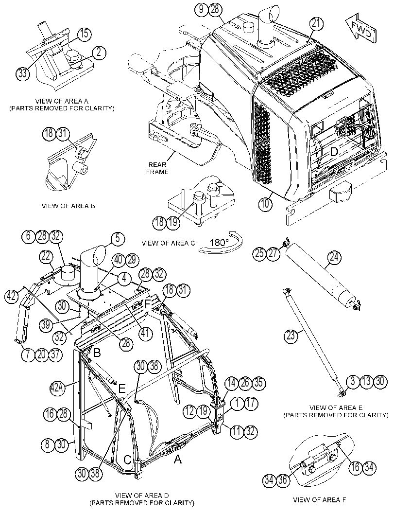 HOOD GP-REAR 3672603 CAT