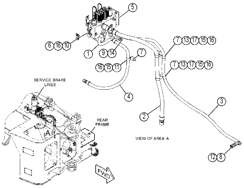 LINES GP-PARKING BRAKE 4504590 CAT