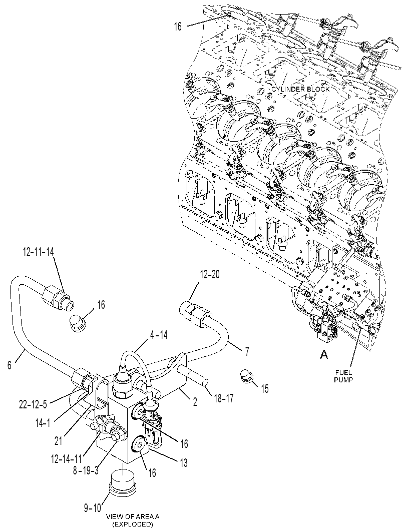 LINES GP-FUEL COLLECTOR 3313667 CAT