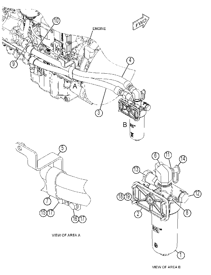 FILTER & MTG GP-ENGINE OIL 3960294 CAT