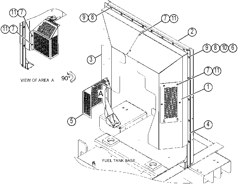 GUARD & SUPPORT GP-RADIATOR 4485229 CAT