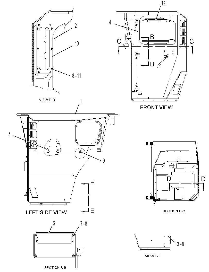 Кабина закрытая с ROPS 2496748 CAT