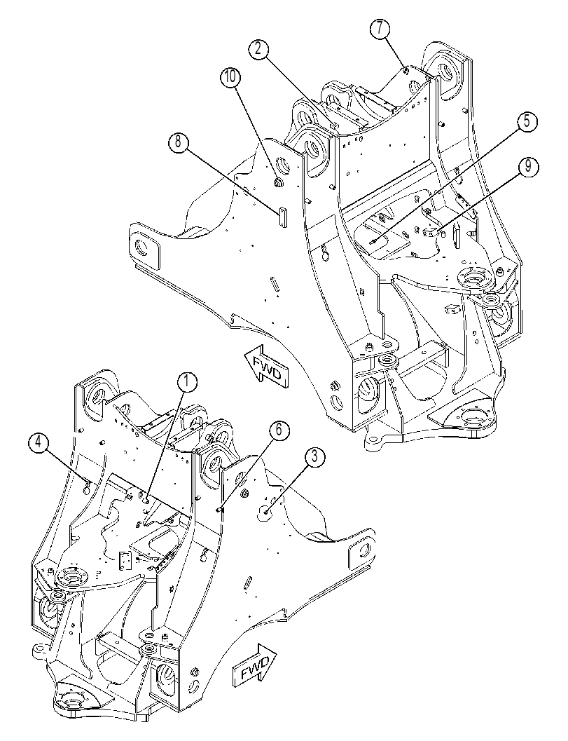 FRAME AS-LOADER 3732066 CAT