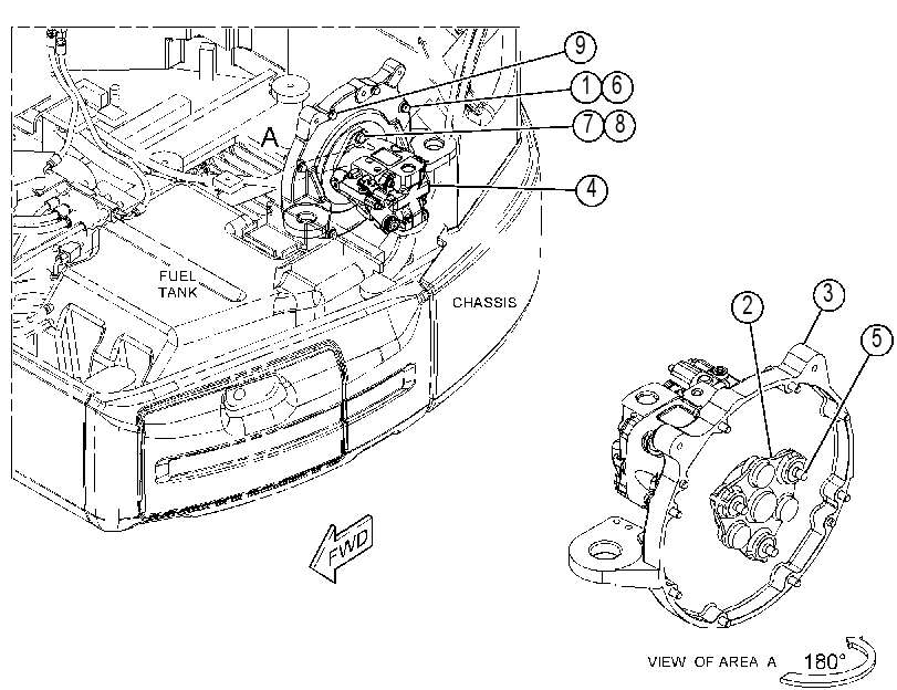 Насос главный гидравлический с креплением 4525540 CAT
