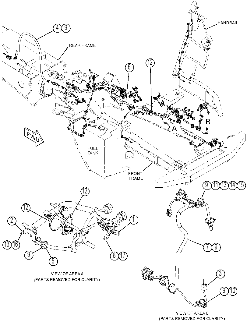 Проводка передняя 3802087 CAT