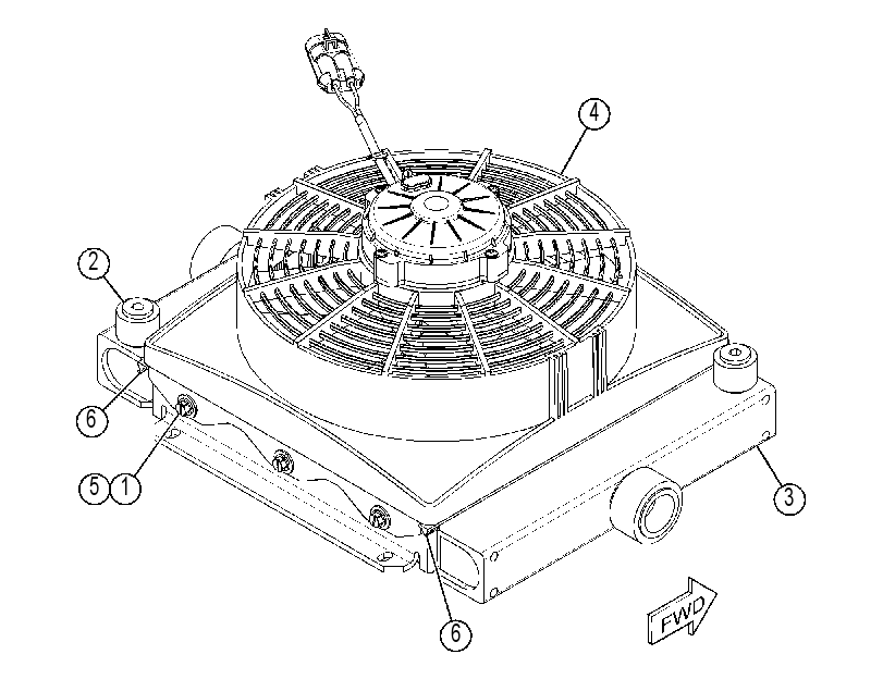 COOLER & MTG GP-HYDRAULIC OIL 3453504 CAT