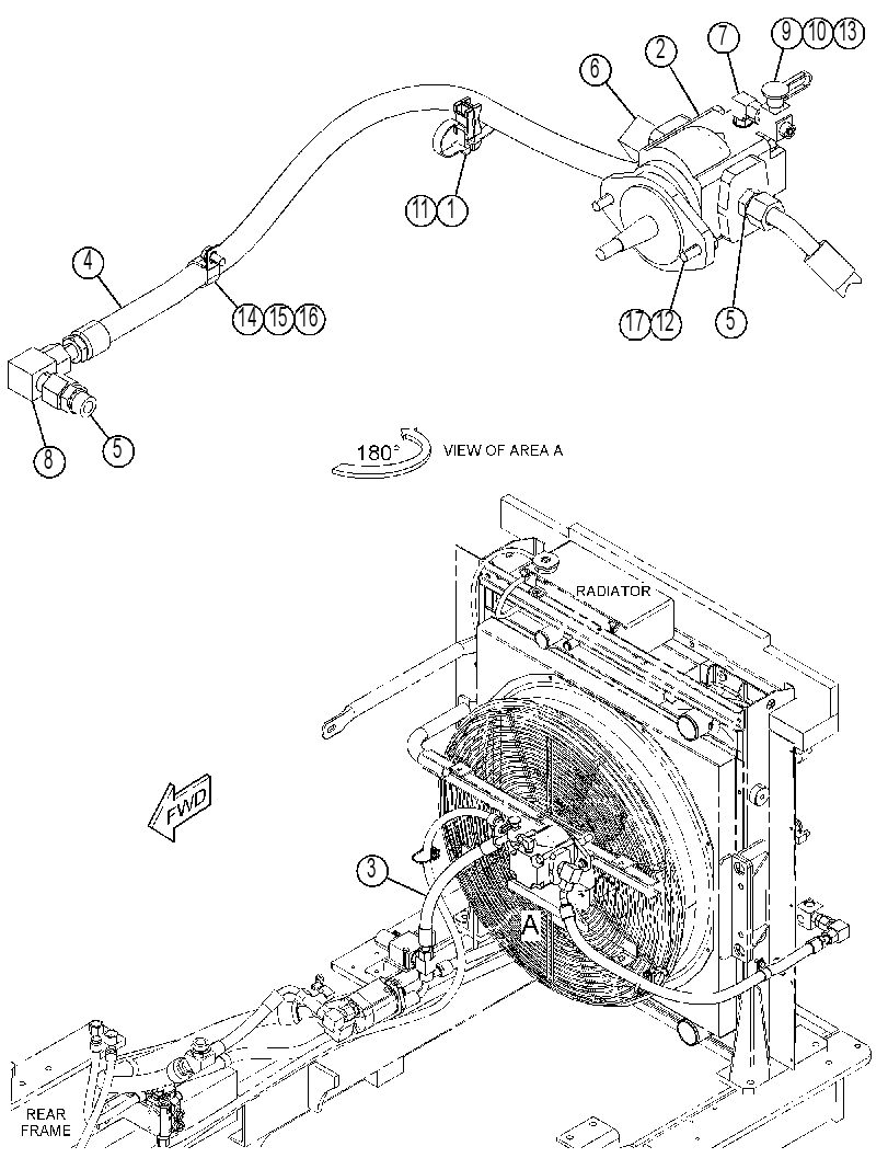MOTOR & LINES GP-HYDRAULIC FAN 3979802 CAT