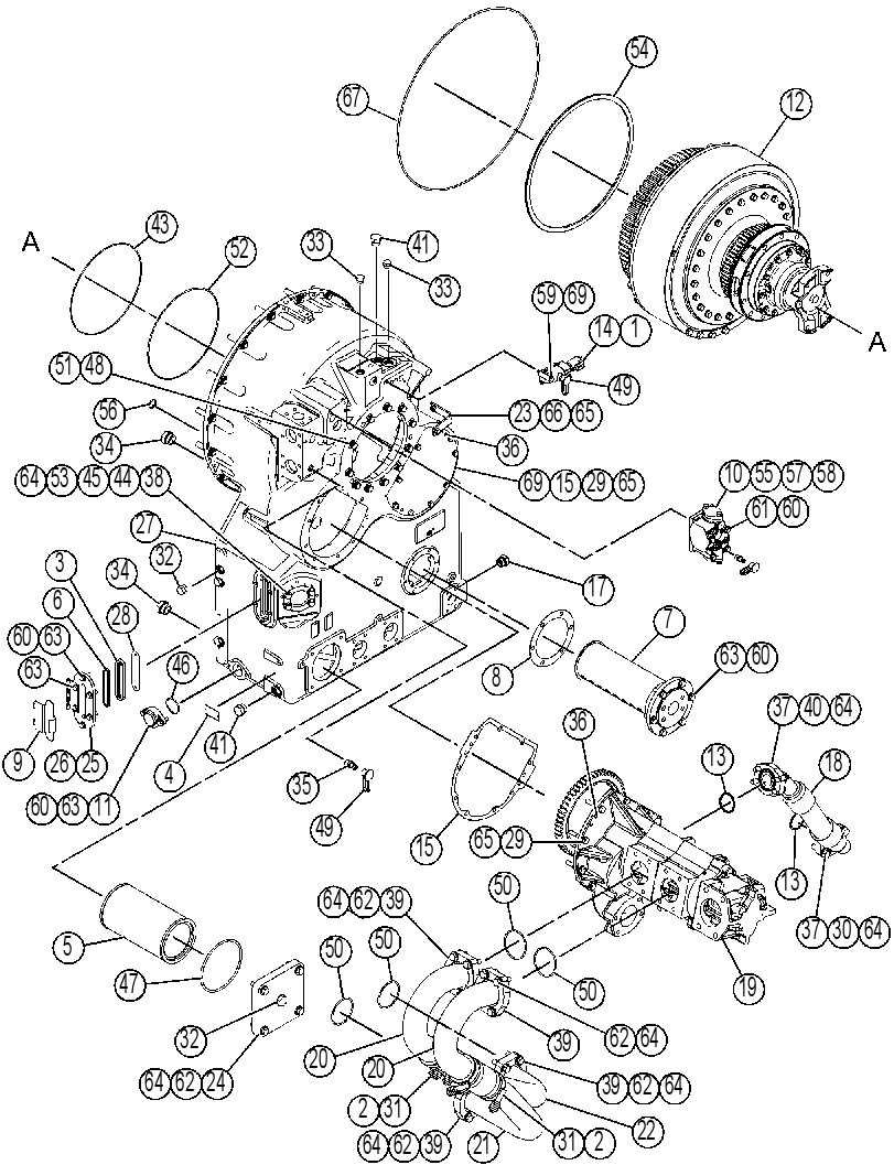 Гидротрансформатор с картером 4286032 CAT