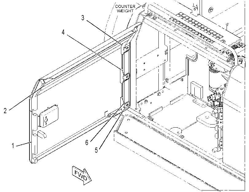 DOOR GP-HOOD 4408168 CAT
