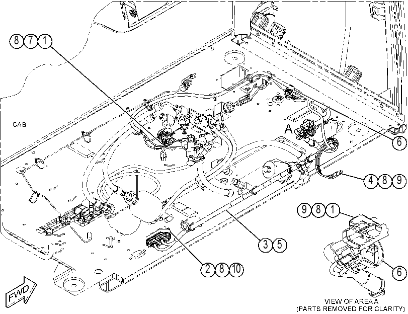 Проводка площадки 4229712 CAT