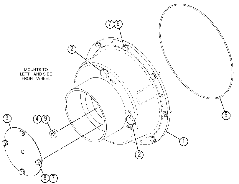 HUB GP-WHEEL 4345554 CAT