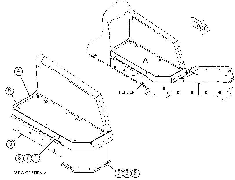 ENCLOSURE GP-FENDER 3993811 CAT