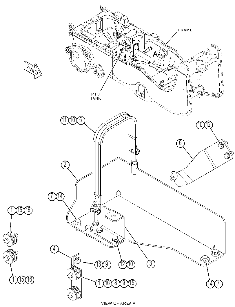 MOUNTING GP-DEF TANK 3951330 CAT