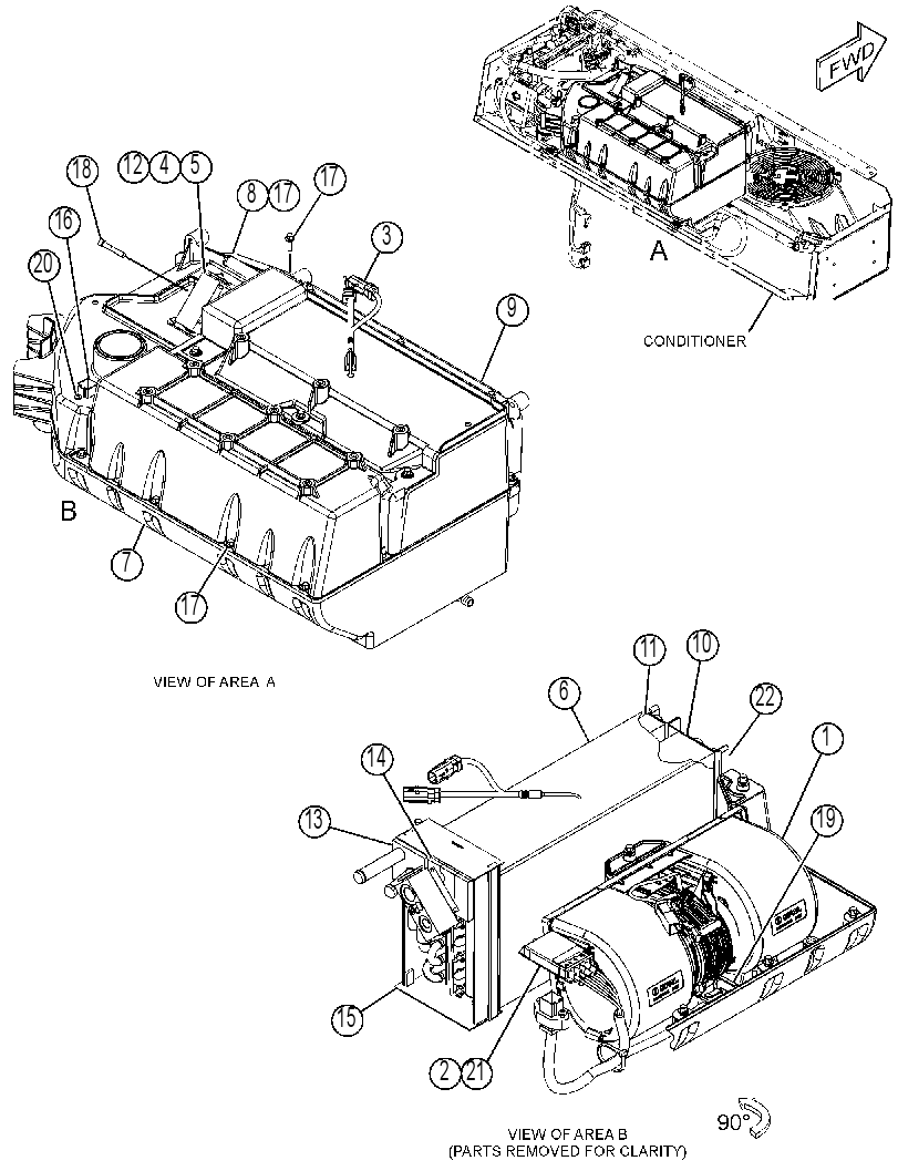 HEATER & AIR CONDITIONER GP 3449597 CAT