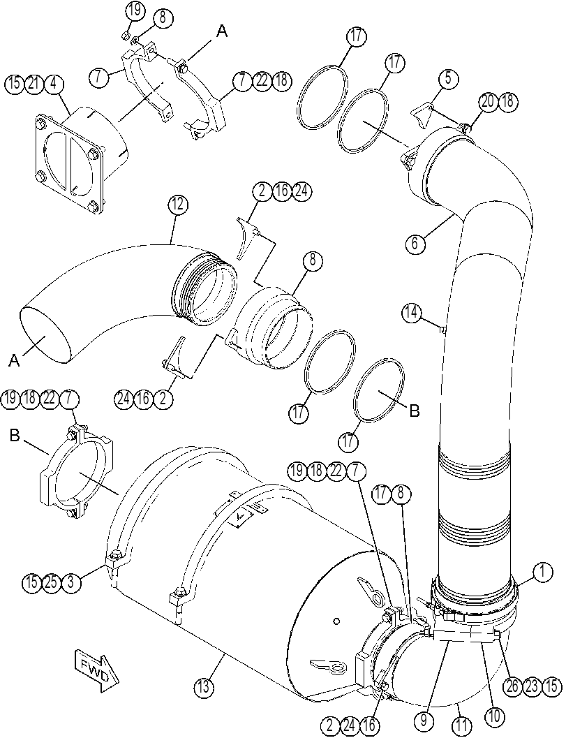 EXHAUST GP-PURIFIER 4372543 CAT