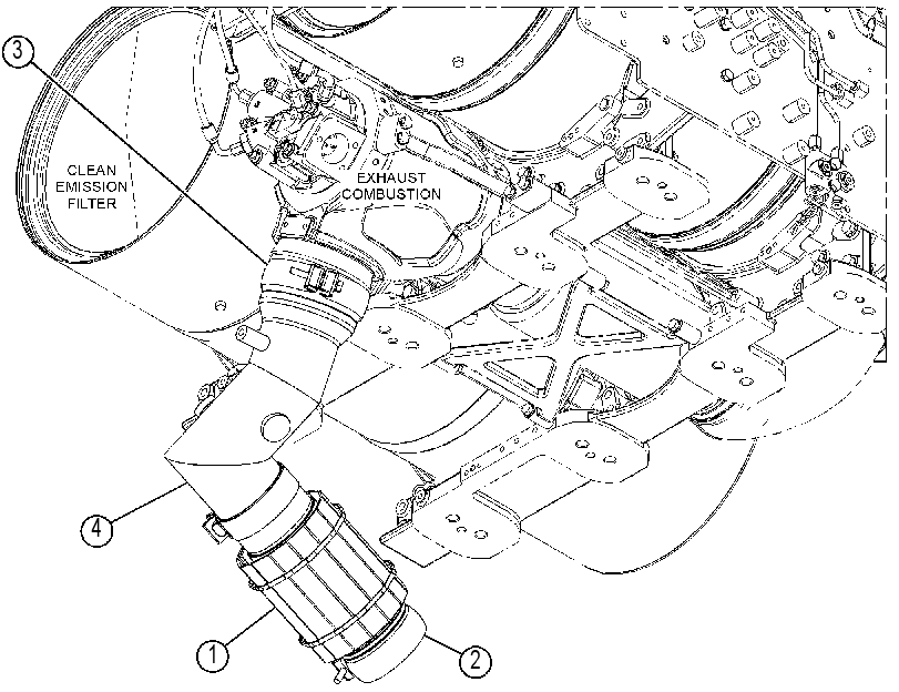 Гибкая выпускная труба 4401623 CAT