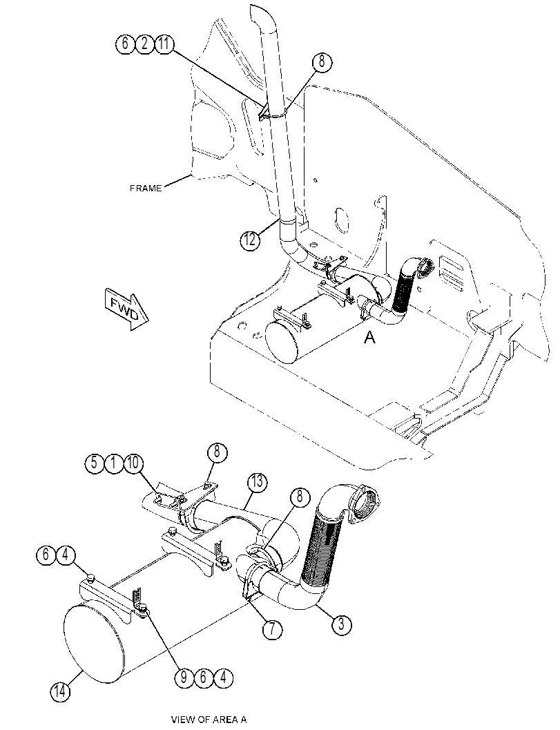 MOUNTING GP-MUFFLER 4552321 CAT