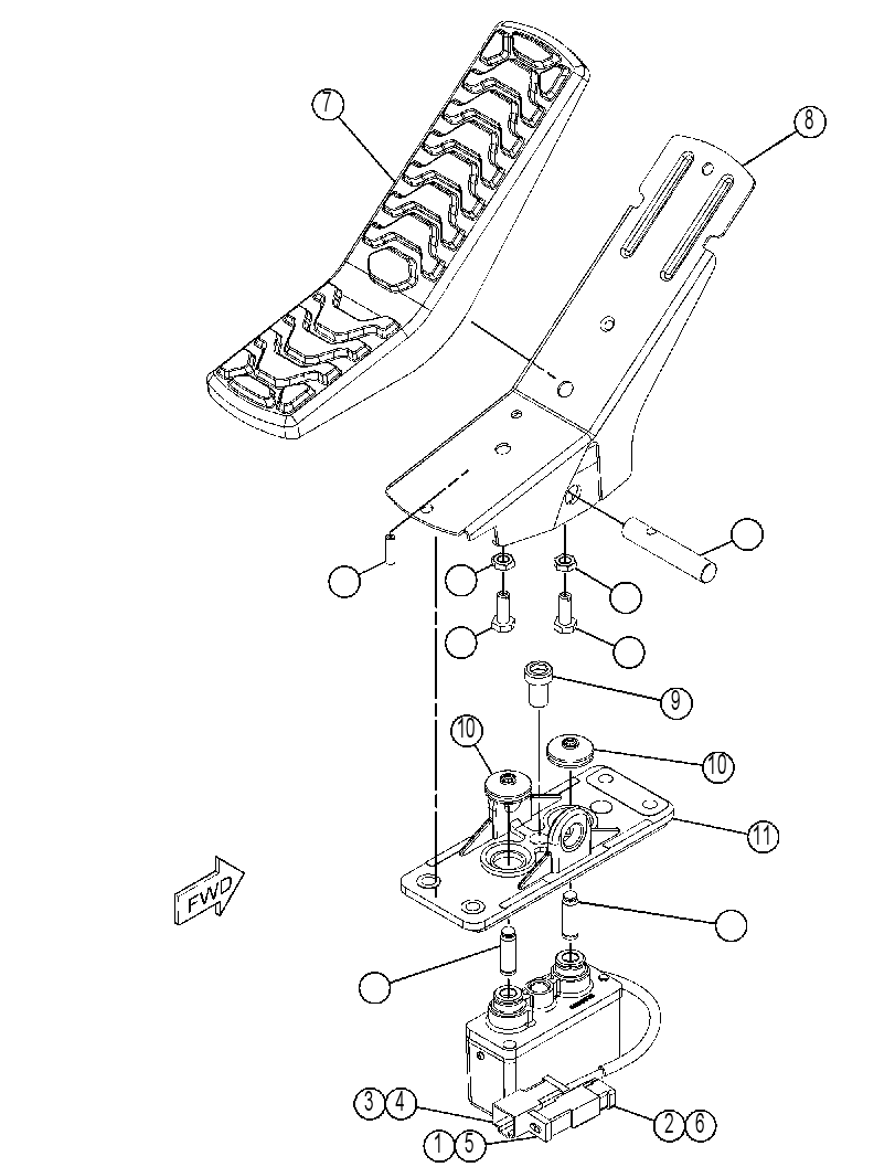PEDAL GP 3836002 CAT