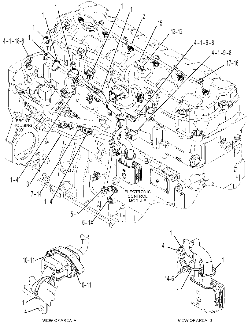 Проводка электронного управления 4198872 CAT