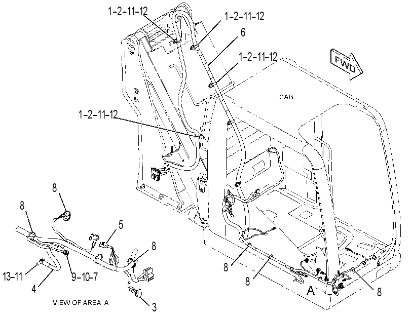 WIRING GP-CAB RISER 3509120 CAT