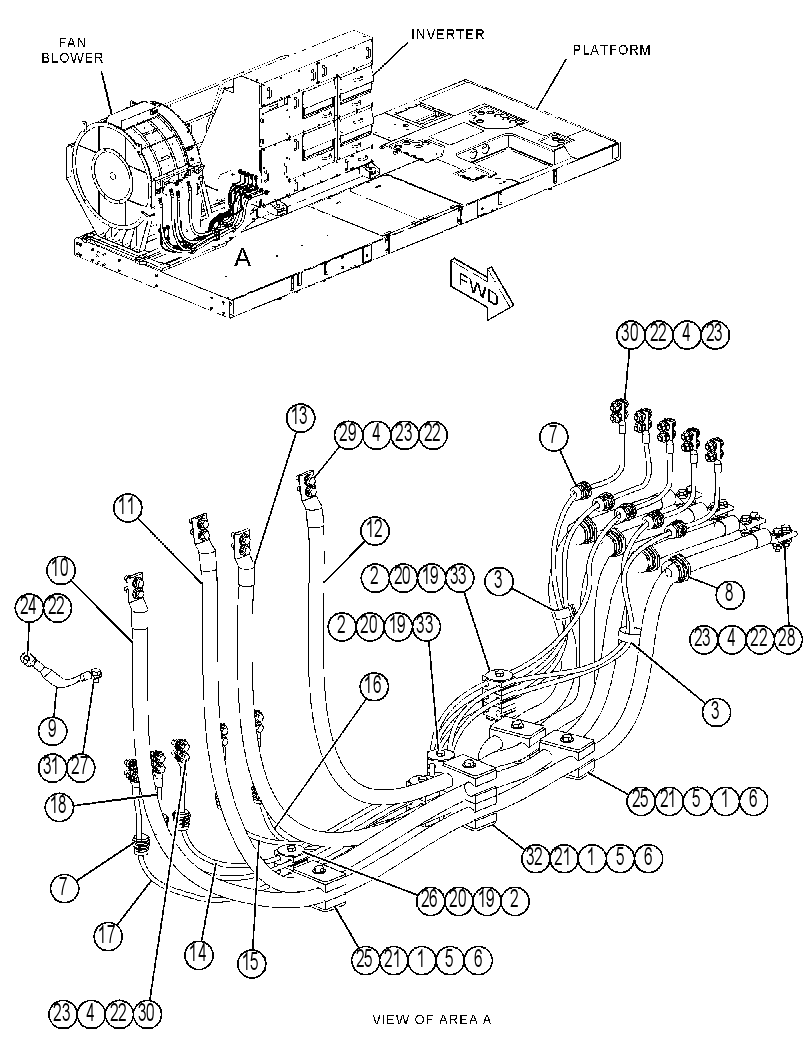 Проводка площадки 4323059 CAT