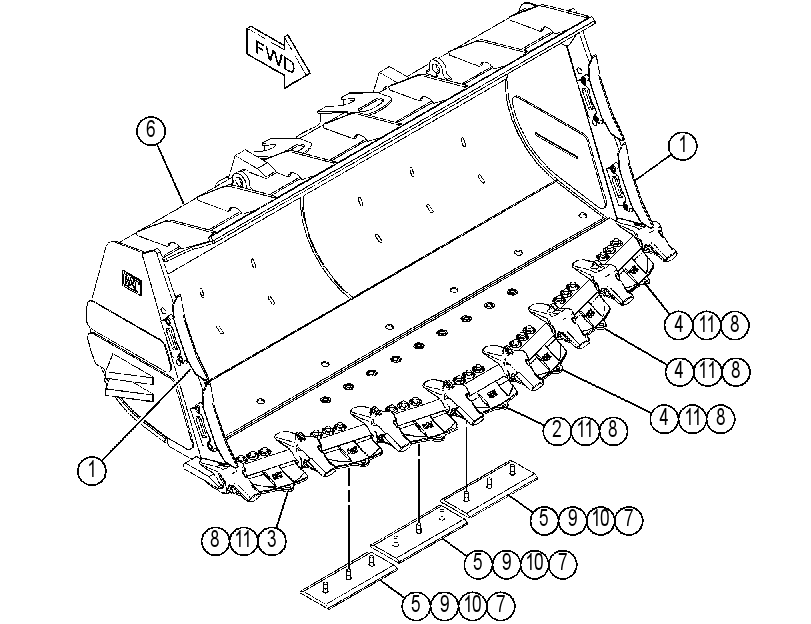 BUCKET GP-HEAVY DUTY ROCK 4368300 CAT