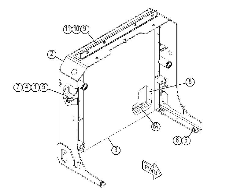Радиатор с креплением 3923003 CAT