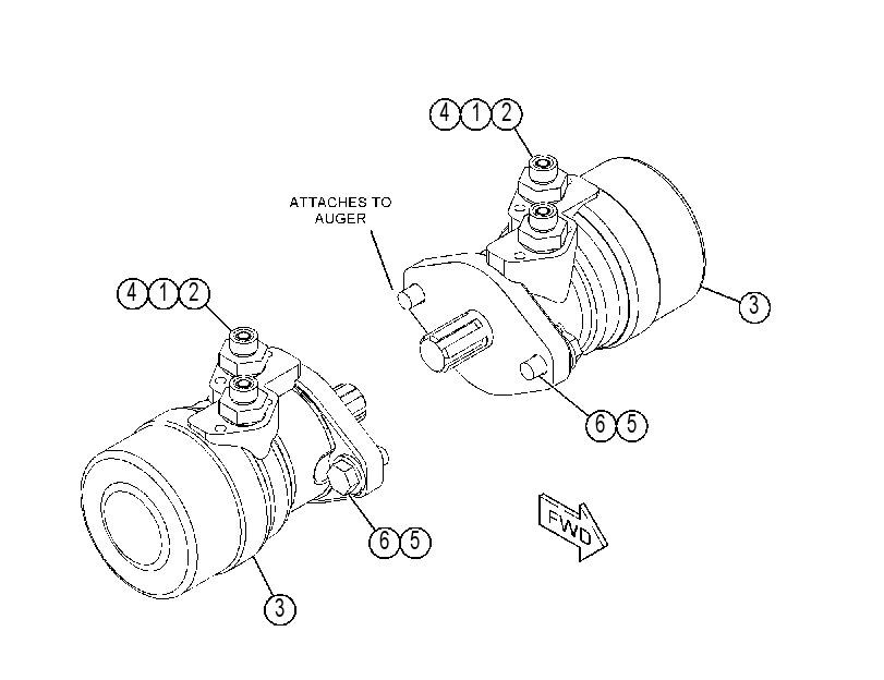 MOTOR & MTG GP-AUGER 3746339 CAT