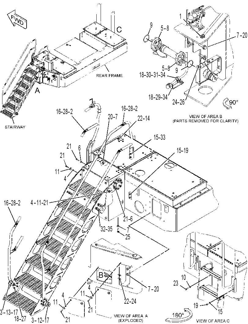FASTENER GP-HANDRAIL 3720622 CAT