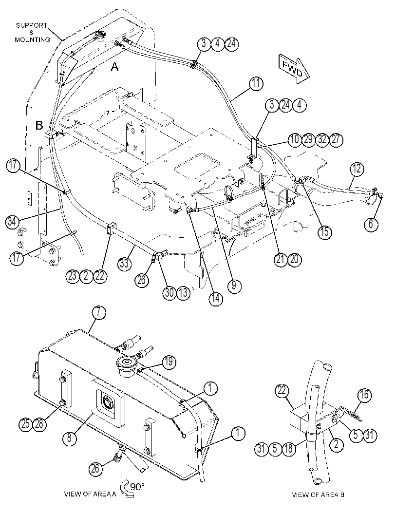 TANK & LINES GP-COOLANT 4422385 CAT