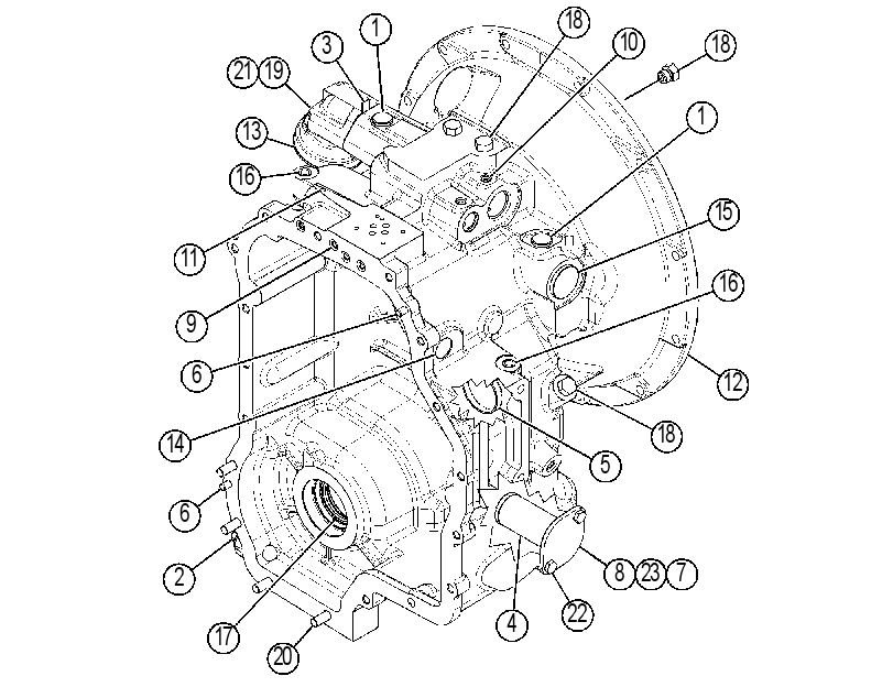 Корпус трансмиссии 4571176 CAT