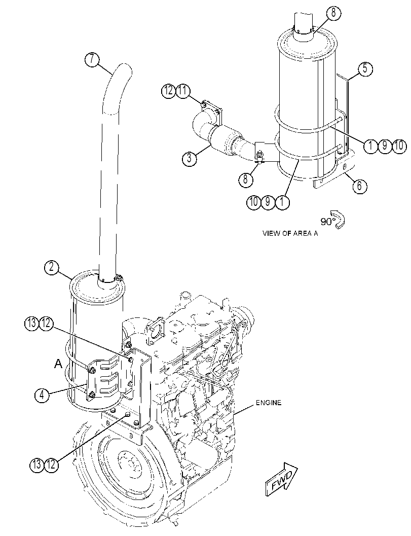 EXHAUST GP-FLEXIBLE 3637345 CAT