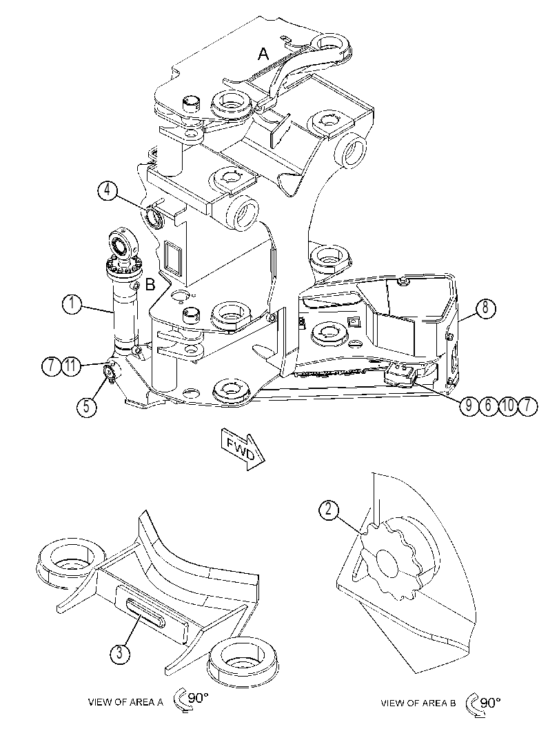 FRAME GP-HARVESTER HEAD 4570511 CAT