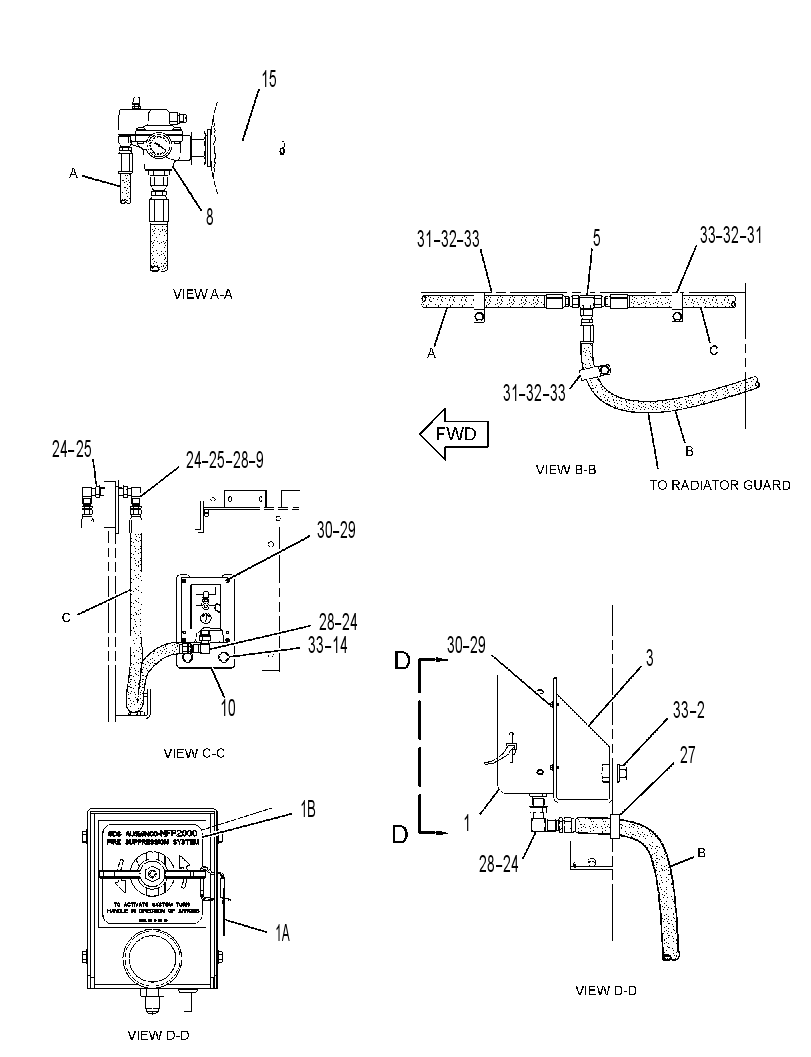 LINES GP-FIRE SUPPRESSION 2530473 CAT