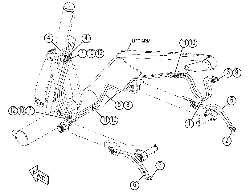 LINES GP-LIFT & TILT CYLINDER 3966263 CAT