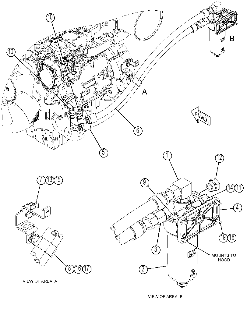 FILTER & MTG GP-ENGINE OIL 4559490 CAT