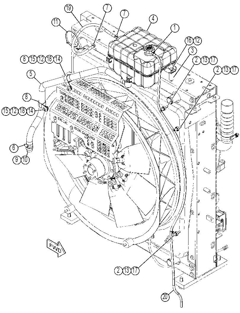 TANK & MTG GP-COOLANT 3980891 CAT